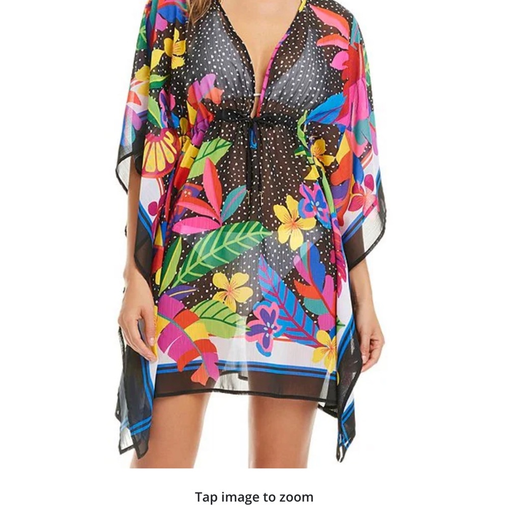 Bleu by Rod Beattie Floral  Swim Cover-Up